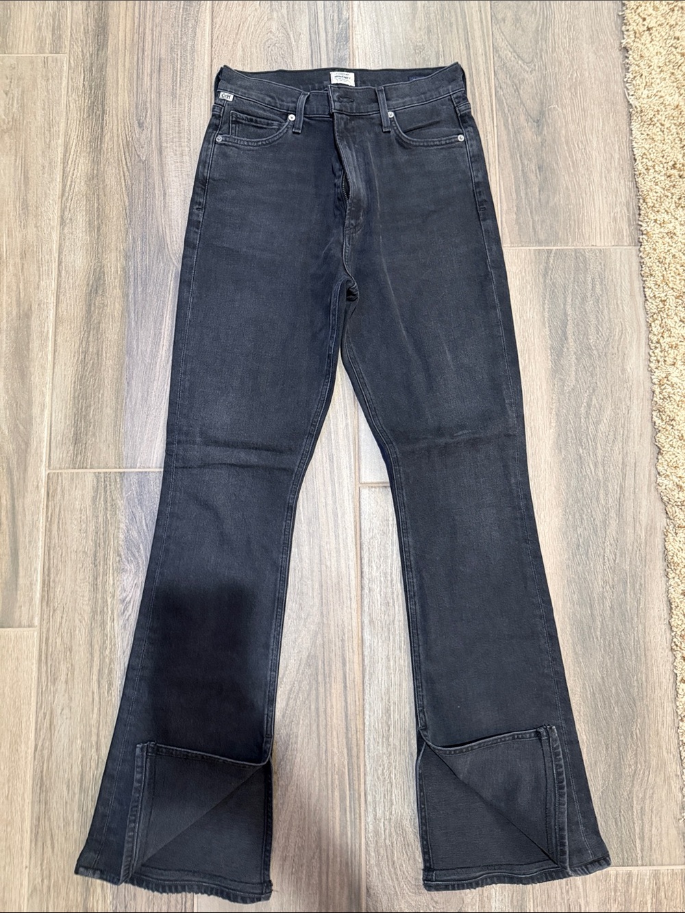 Citizens Of Humanity Georgia Hogh Rise Black Bootcut Jeans